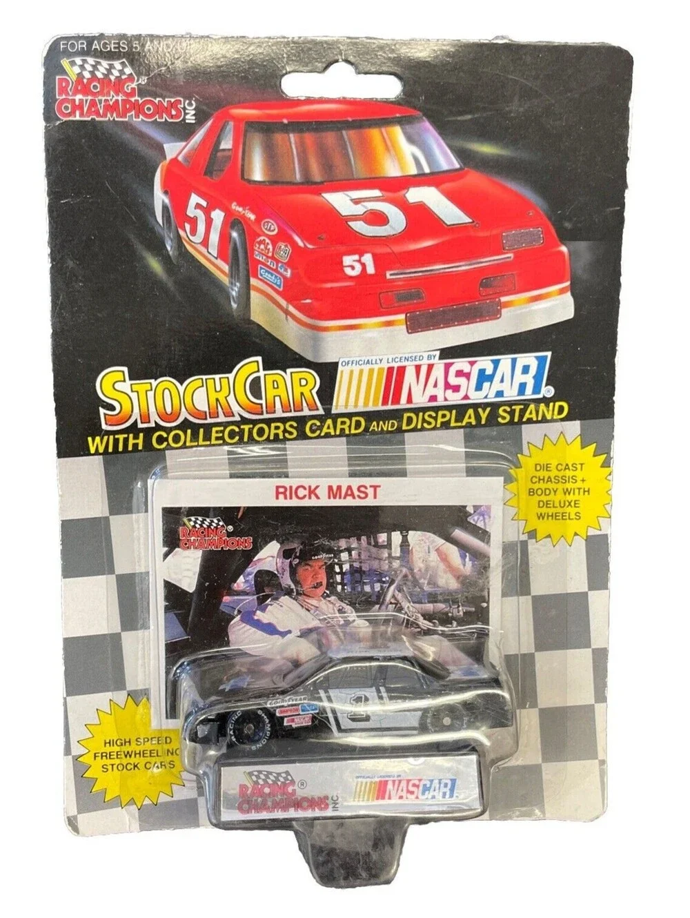 Rick Mast #1 Racing Champions Stock Car 1:64 Scale Die Cast